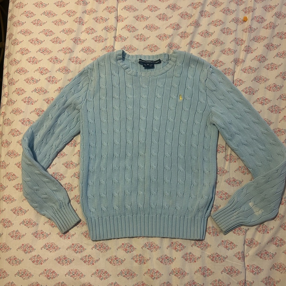 Ralph Lauren Light Blue Cable Knit Sweater